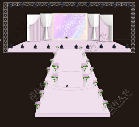 淡紫色舞台图片