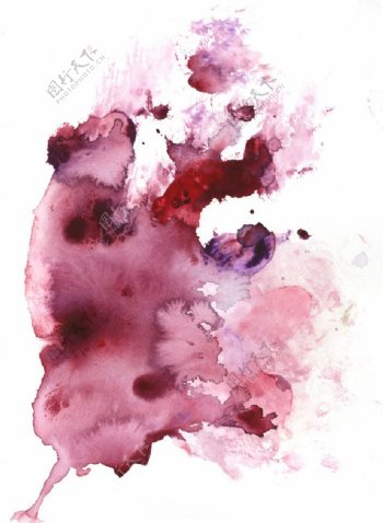 水彩墨渍自然随机粉红斑斓图片