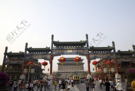 北京前门大街牌楼图片