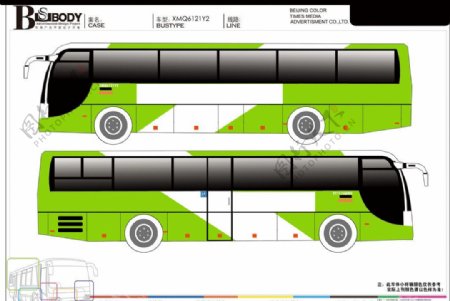 公交车车体模图片