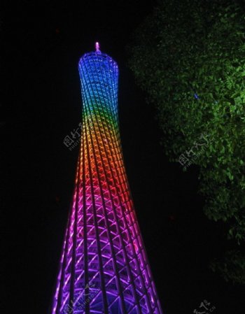 亚运地标广州电视塔LED小蛮腰图片