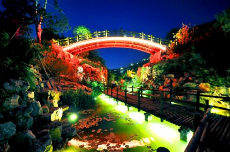 珠山璀璨夜景图片