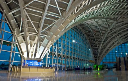 北海福成机场内部框架结构图片