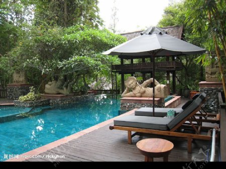 清迈四季酒店游泳池图片