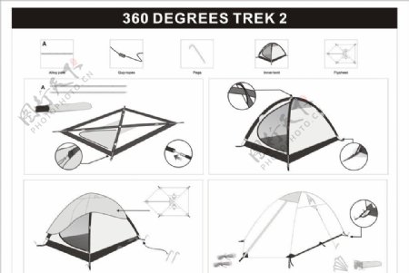 360trek2帐篷安装图片