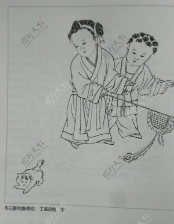 中国历代童婴图白描集图片