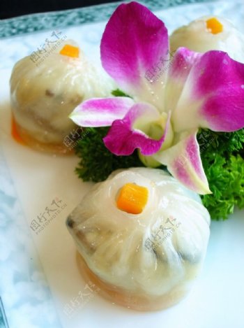 鲜虾茶树菇饺图片