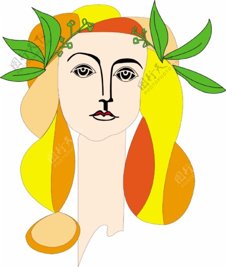 希腊女神毕加索系列画作图片