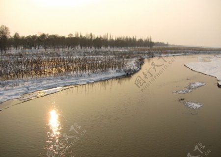 冬日滹沱河图片