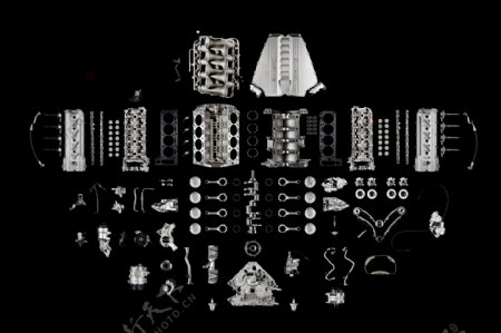 奔驰AMG发动机内部结构图片