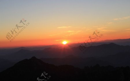 黄山看日出图片