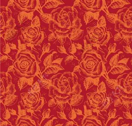 玫瑰古典花纹底纹图片