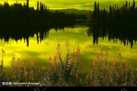 魅力自然风景之湖泊景色图片