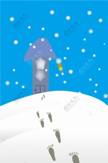 雪地里的童话图片
