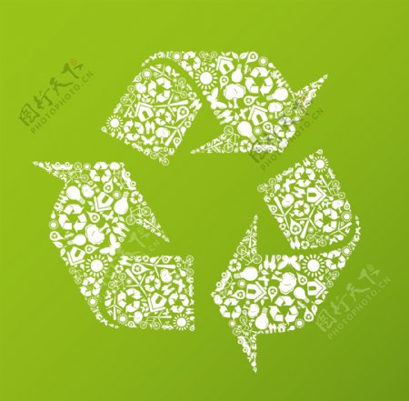 绿色环保用品箭头图片