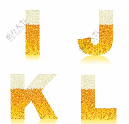 啤酒拼音英文字母设计图片