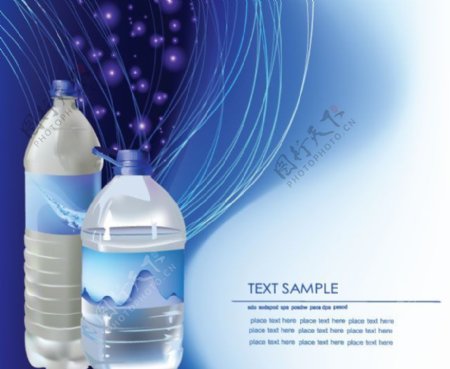 动感线条水瓶背景图片