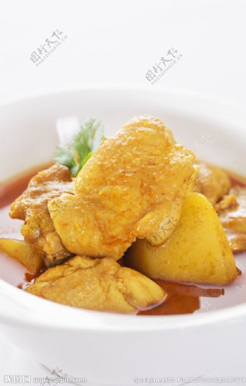 泰国菜泰式咖喱鸡图片