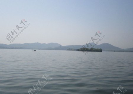 杭州西湖开阔美景图图片