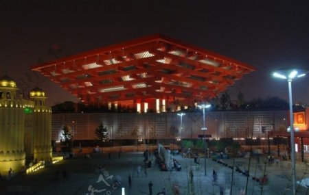 上海世博园夜景图片