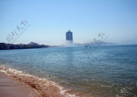 青岛海水浴场图片