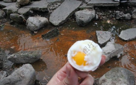 长白山温泉鸡蛋图片