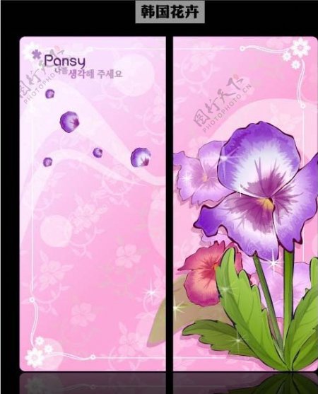 韩国花卉移门图片