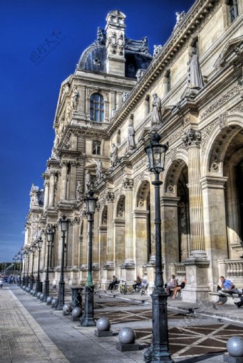 风景名胜建筑景观自然风景旅游印记法国巴黎卢浮宫博物馆图片