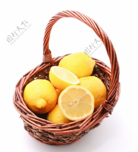 一篮子柠檬图片