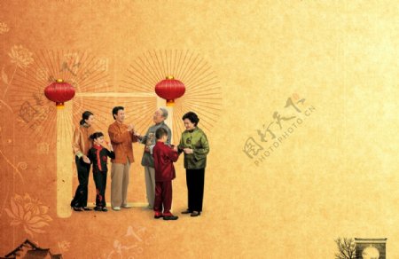 中国风地产东方人物图片
