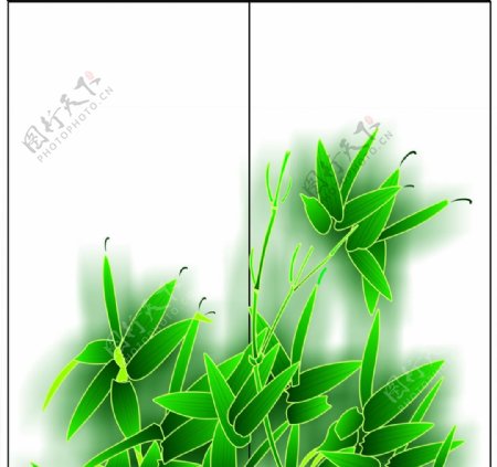 移门绿色环保竹子清廉图片