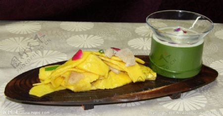 竹笋炒土鸡蛋图片