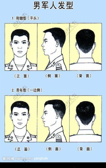 男军人发型图片