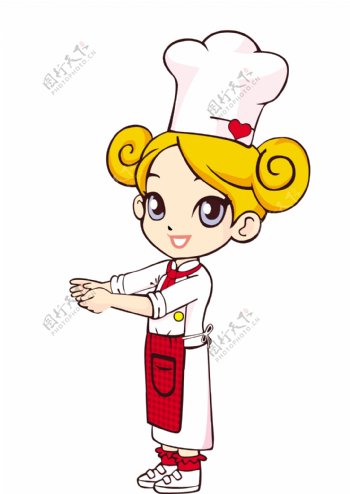 卡通女厨师图片
