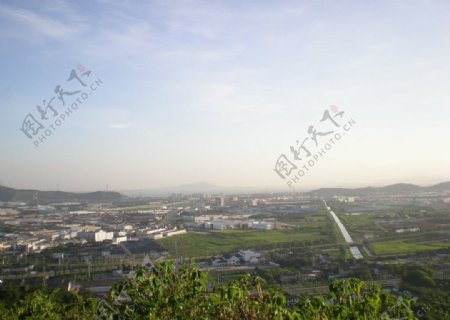 苏州木渎灵岩山俯拍风景图图片