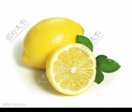 带叶子的柠檬lemon图片