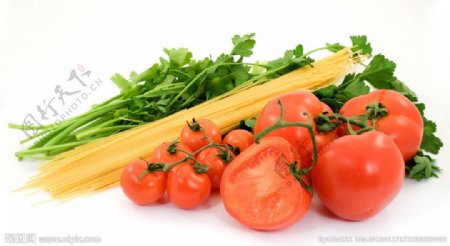 番茄与意大利面图片