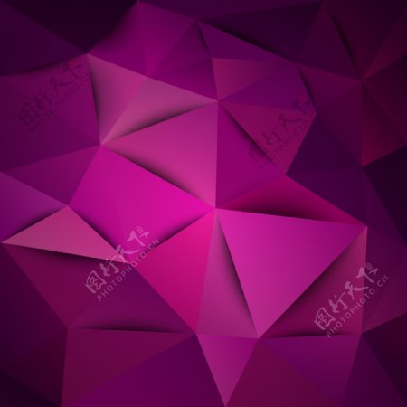 紫色不规则多边形折纸背景图片