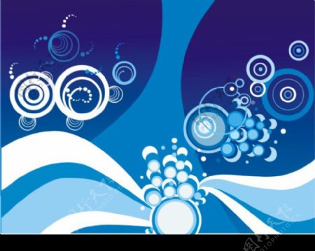 海蓝气泡背景图片