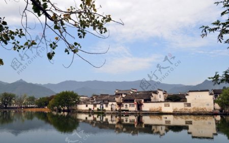 宏村南湖景色图片