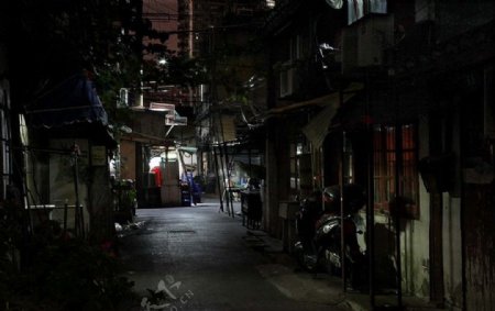 上海弄堂夜景图片