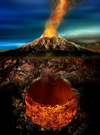 火焰山火山图片