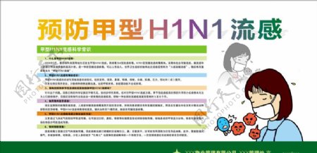 2009年预防甲型H1N1流感宣传栏图片