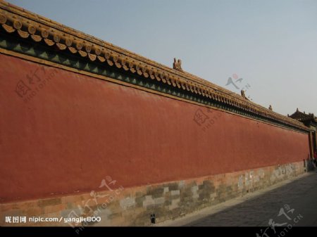 北京故宫的宫墙图片