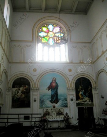 青岛教堂内部图片