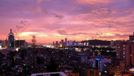 廈門風光城市夜景图片