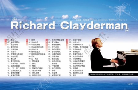 理查德克莱德曼钢琴曲目图片