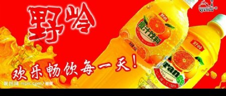 野岭橙汁宣传卡图片