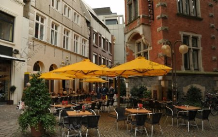 德国蘭茲堡小镇街景图片
