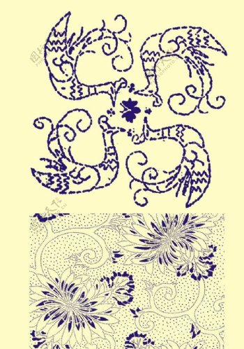 中式花纹底纹图案图片
